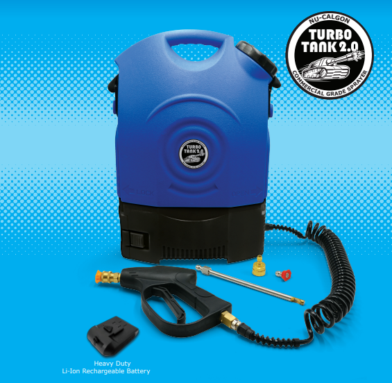 Nu-Calgon 4781-00 Turbo Tank Pressurized Rinsing Sprayer Uses Milwaukee M18 Batteries