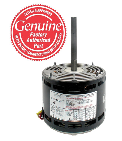 Rheem Air Handler Motor - 1/6 to 1/2 hp 208-230/1/60 (1075 rpm/4 speed)