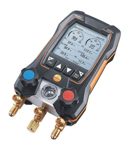 Testo 550s Smart Digital Manifold, Wireless Vacuum and Temp Probes, Hoses, Case