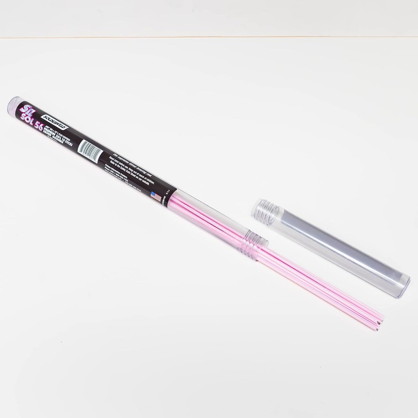 SolderWeld SW-SS5610K Sil Sol 56% Silver Solder Flux Covered Rod 10 Sticks 18" Long