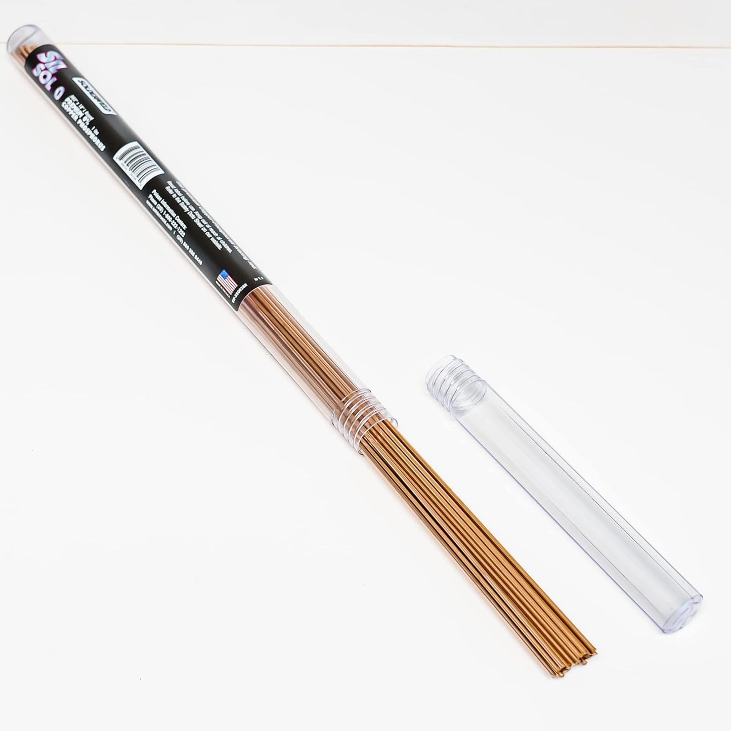 SolderWeld SW-SS0028R 0% Silver Sil-Sol Brazing Rod Round Sticks 18" Long 1LB