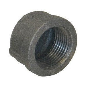 Cap 1/2 Imp Black Pipe Fitting