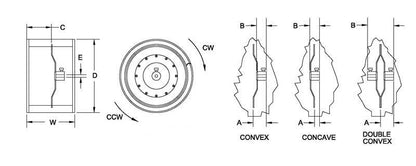Rheem 70-18629-01 10 x 10 1/2 CW Blower Wheel