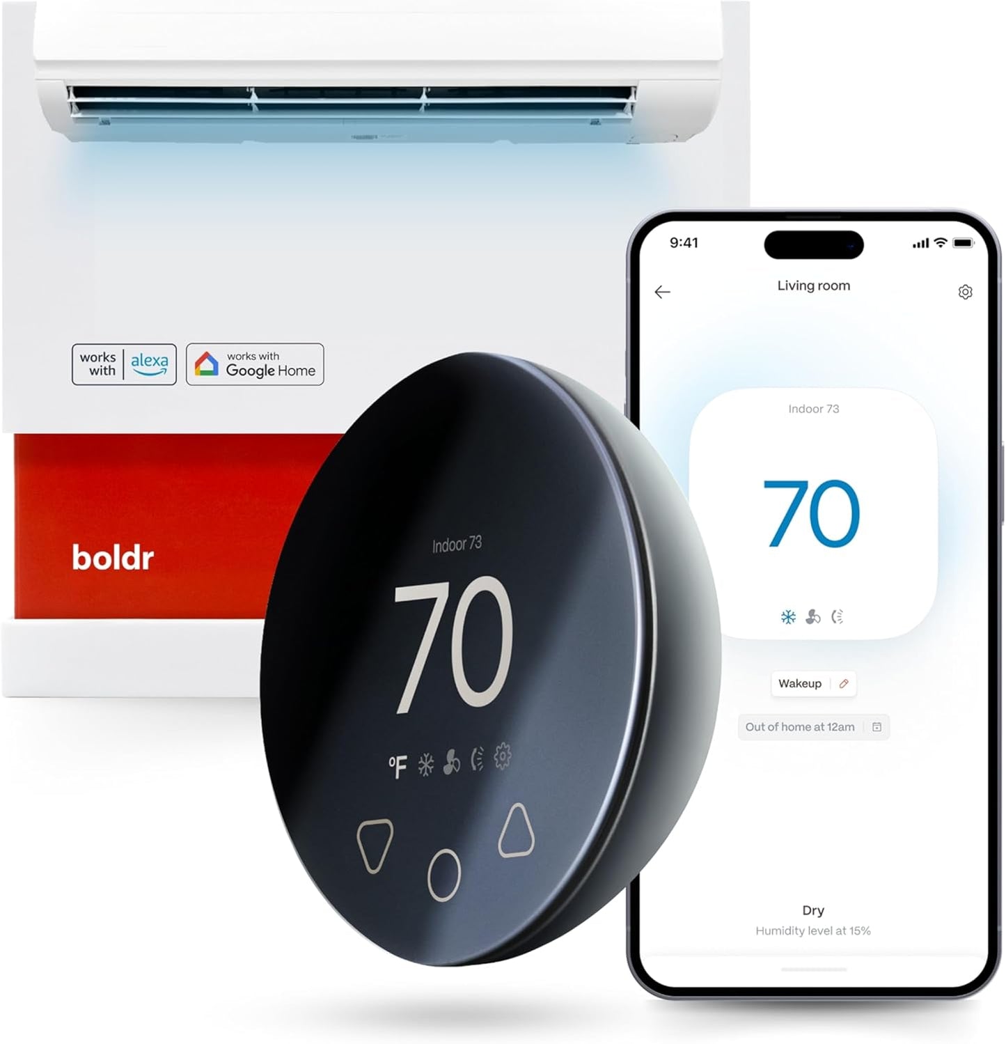 Bodl BPPG Grey Intelligent Mini Split WiFi Controller Thermostat