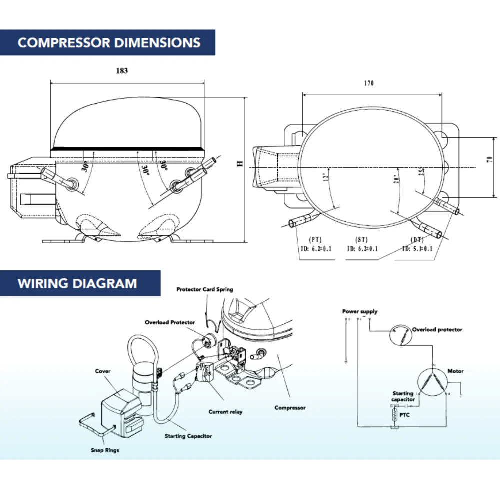 GENESIS-SC66-1 RERIGERATION COMPRESOR 1/4 R134A LBP 115V/1/60HZ
