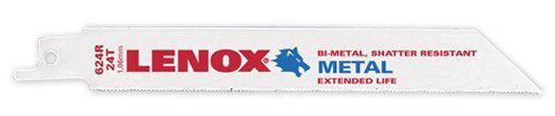 Lenox 20568-624R 6" 24TPI Reciprocating Saw Blade 5 Pk