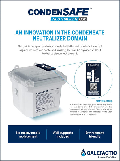 Calefactio CondenSAFE CS2 500000 btu/hr Condensate Neutralizer for Residential Condensing Gas Boiler