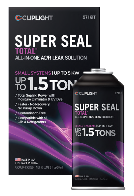 Cliplight 971kit A/C Refrigerant SuperSeal Leak Sealant Total