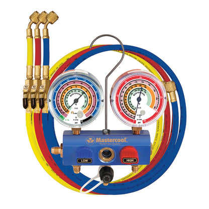 Mastercool 59661 2-Way 3/8" Ball Valve Manifold Gauge Set
