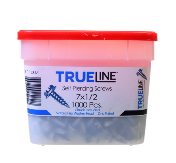 Trueline 86-11006-MPK Sharp Point Sheet Metal Screws Size 7 1/2 (length) 1/4 (Head) 1000pk