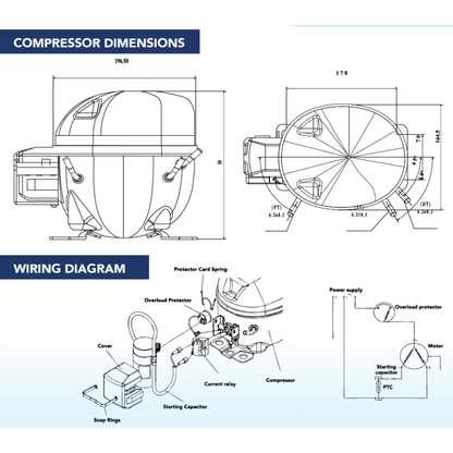 GENESIS-SC91-1 RERIGERATION COMPRESOR 1/2 R134A LBP 115V/1/60HZ