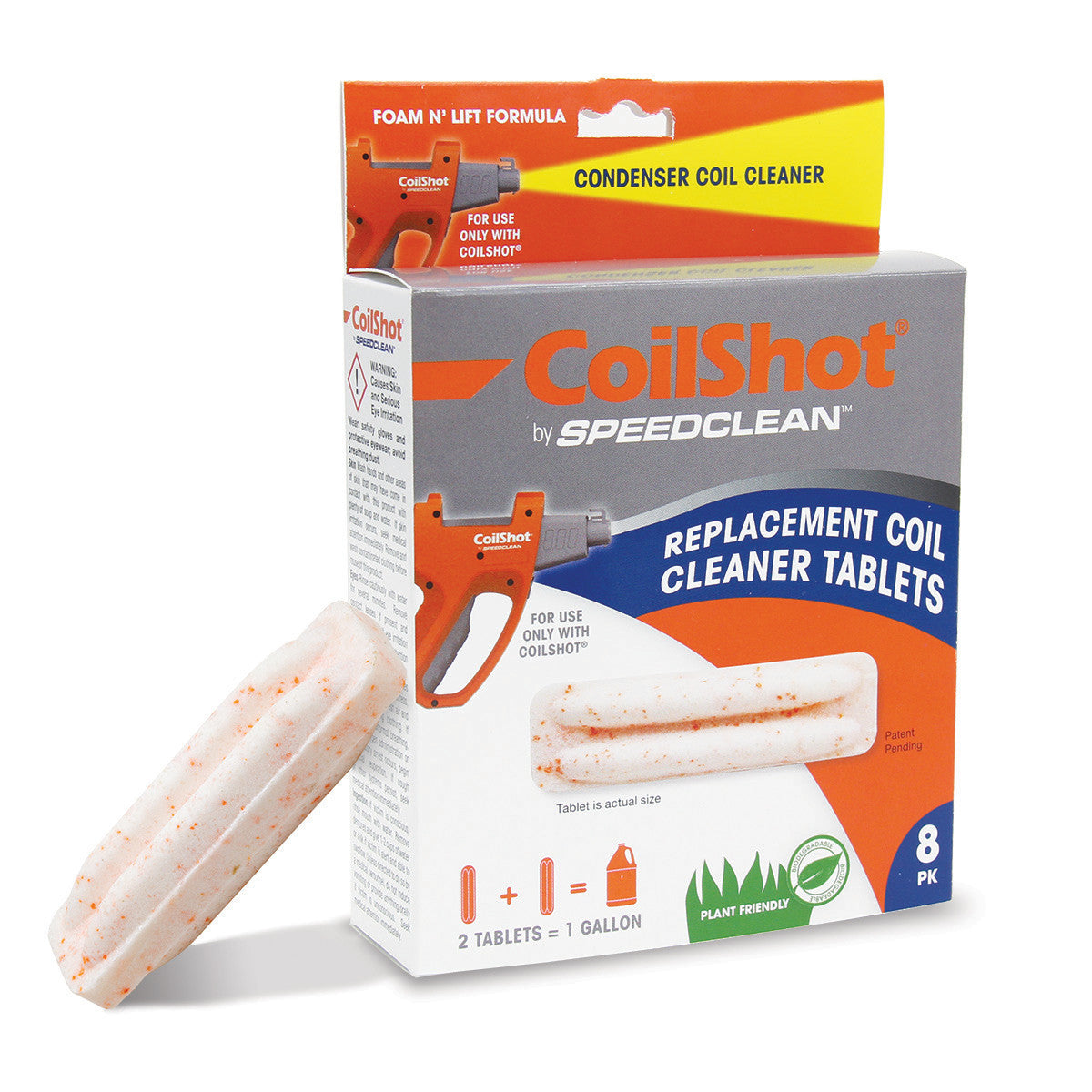 Speedclean SC-CS-TABS CoilShot Tablets, Pack of 8