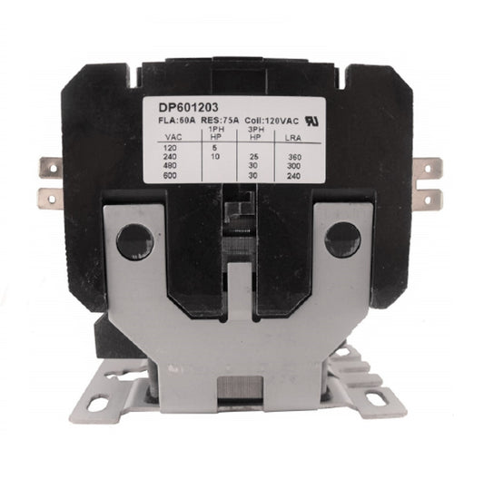 Supco DP601203 Contactor 3 Pole 60 Amps 120V Coil