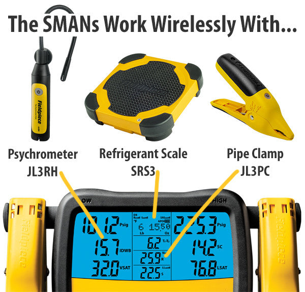 Fieldpiece SM380V 3-Port Digital Manifold with Micron Gauge
