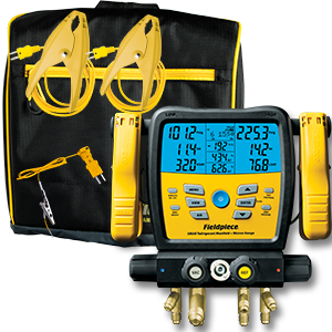 Fieldpiece SM480V 4-Port Wireless Manifold w/Micron Gauge