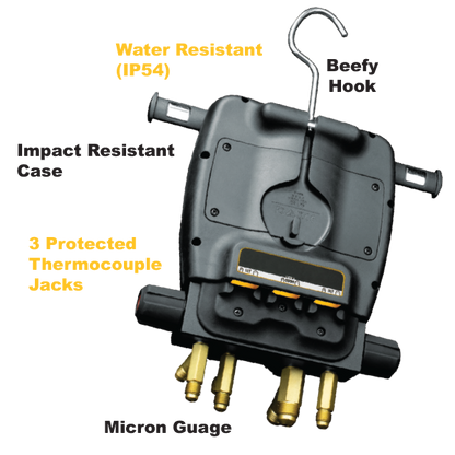 Fieldpiece SM480V 4-Port Wireless Manifold w/Micron Gauge