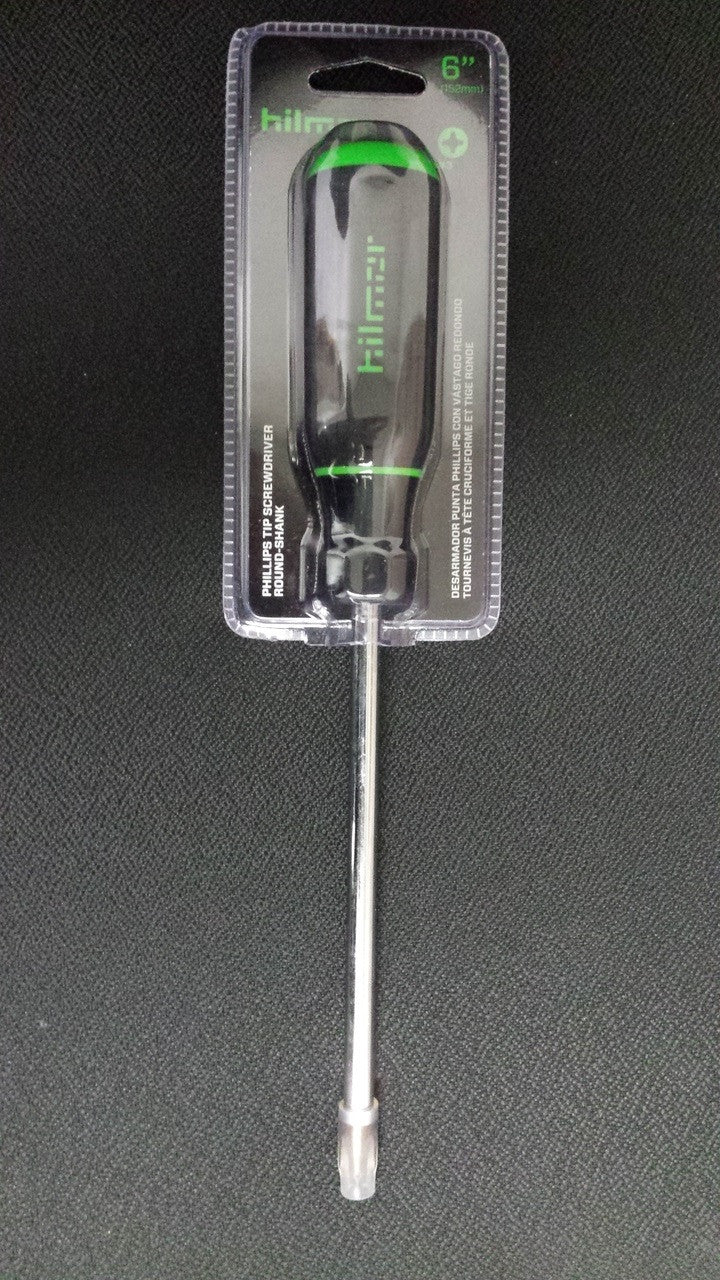 Hilmor 1891394 #3 Round Shaft Phillips Tip Screwdriver 6"