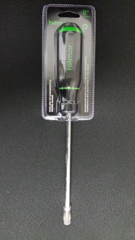 Hilmor 1891394 #3 Round Shaft Phillips Tip Screwdriver 6"