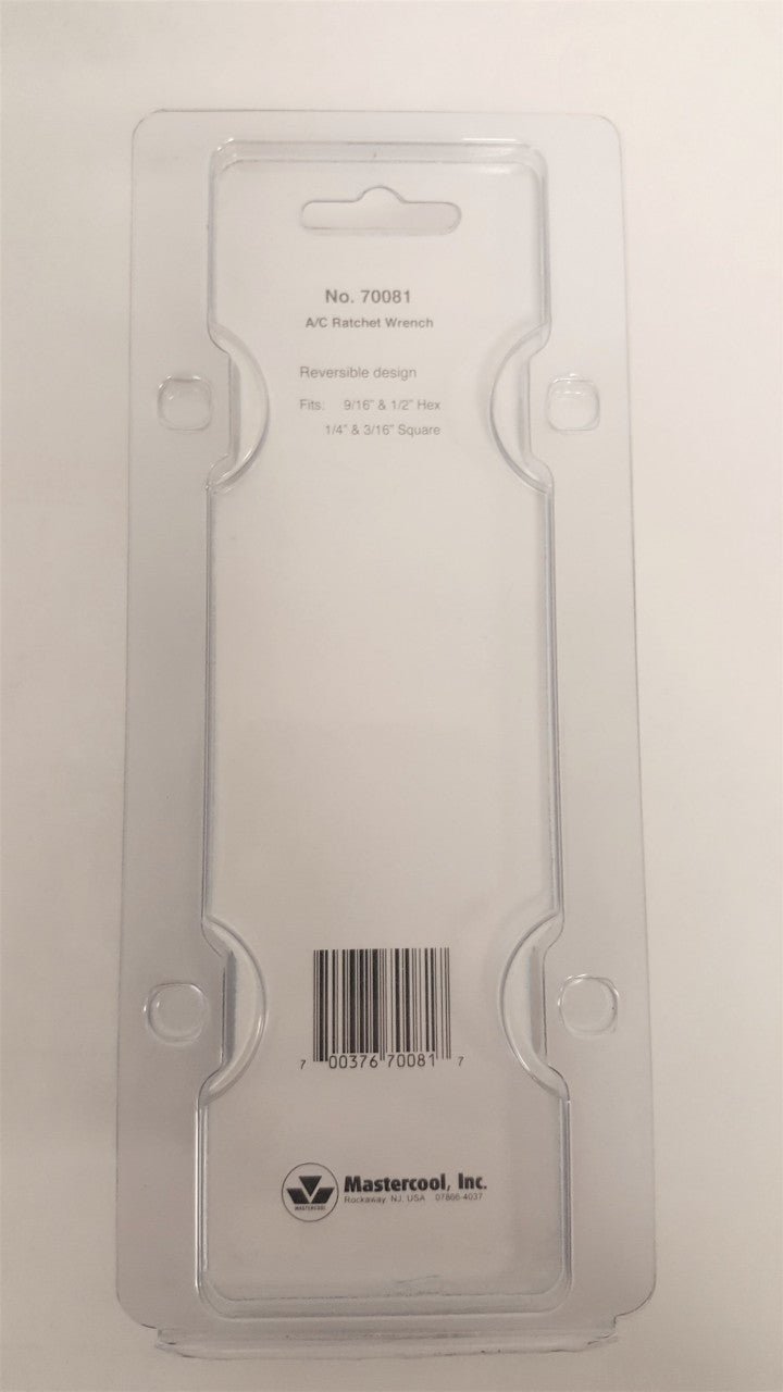 Mastercool 70081 Ratchet Wrench 9/16 1/2? Hex 1/4 3/16? Sq