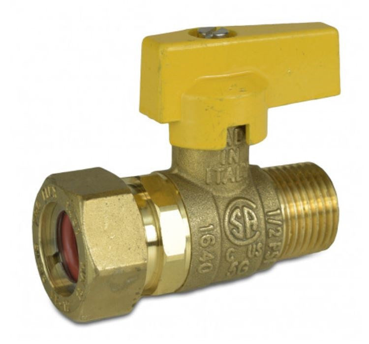 Pro Flex PFGV-PF12M 1/2in MIP x 1/2in CSST Gas Ball Valve