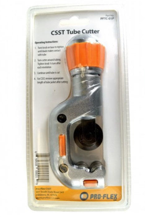 Pro Flex PFTC-01P  CSST Tube Cutter, sizes 1/2in, 3/4in, 1in