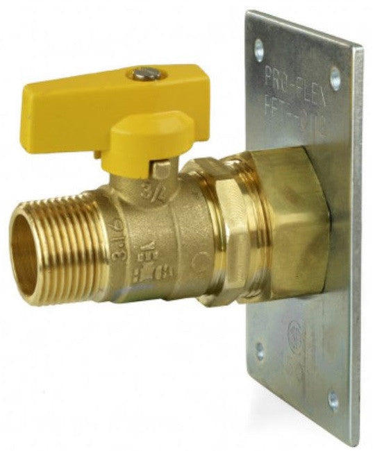 Pro Flex PFVT-3406 Termination Plate 3/4 CSST Gas Ball Valve