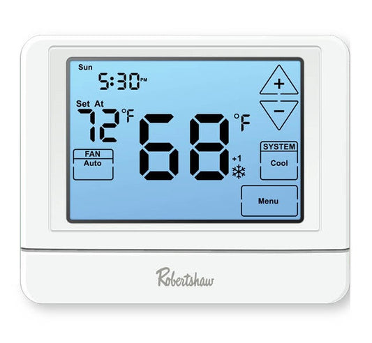 Robertshaw RS9110T 7-day/5-1-1 Programmable 1 Heat, 1 Cool Touchscreen Thermostat