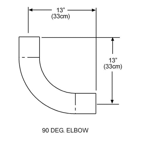 Sunstar 43208010 SIS/SPS Radiant Heater 90 Degree Elbow