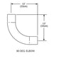 Sunstar 43208010 SIS/SPS Radiant Heater 90 Degree Elbow