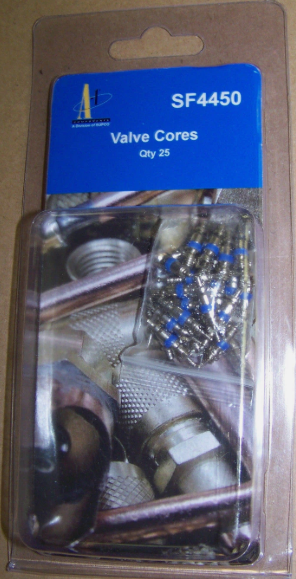 Supco Valve Core with Neoprene Seal, 25 Pack