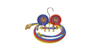 UNIWELD QS4L5HEZ 2 VALVE BRASS MANIFOLD R410A/R22/R404A 5 FT. EZ-TURN ANTI-BLOWBACK HOSES