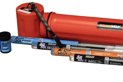 SolderWeld SW-HVAK15 Brazing Pack 56% and 15% Braze Rods Al-Cop Solder and Flux