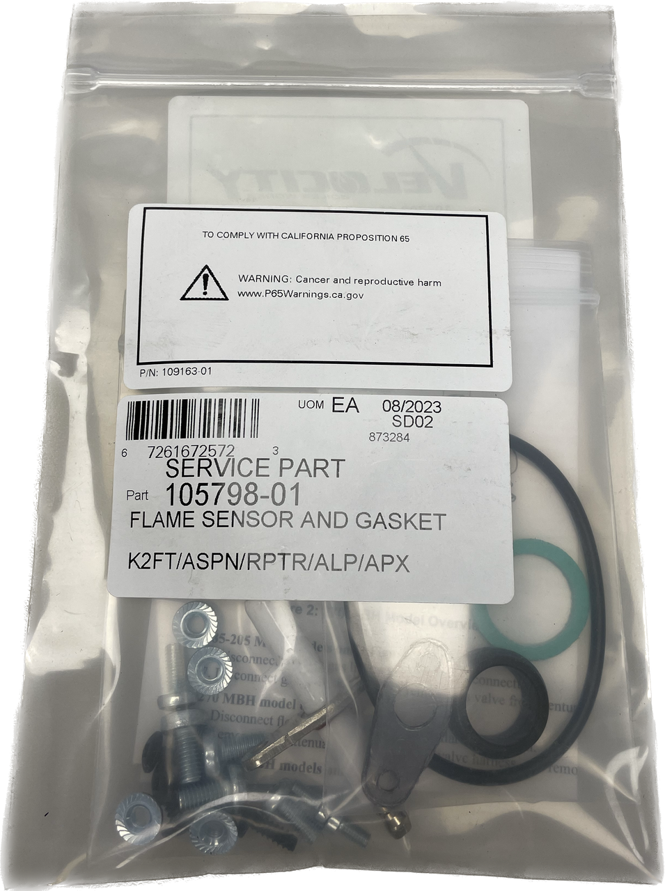 Burnham Velocity Raptor 105798-01 Flame Sensor Kit