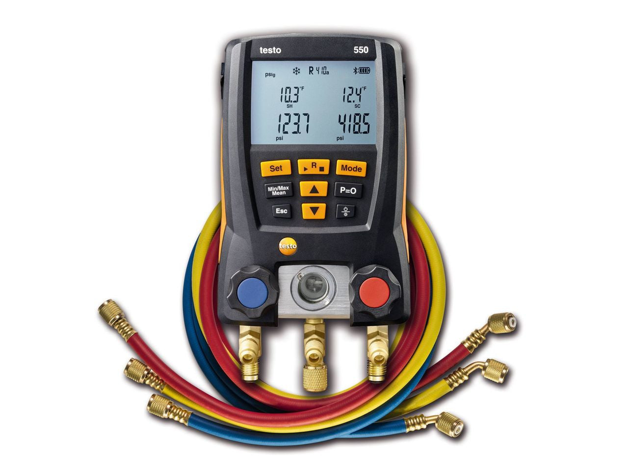 Testo 550 Digital Manifold Kit with Bluetooth and 3 Hoses