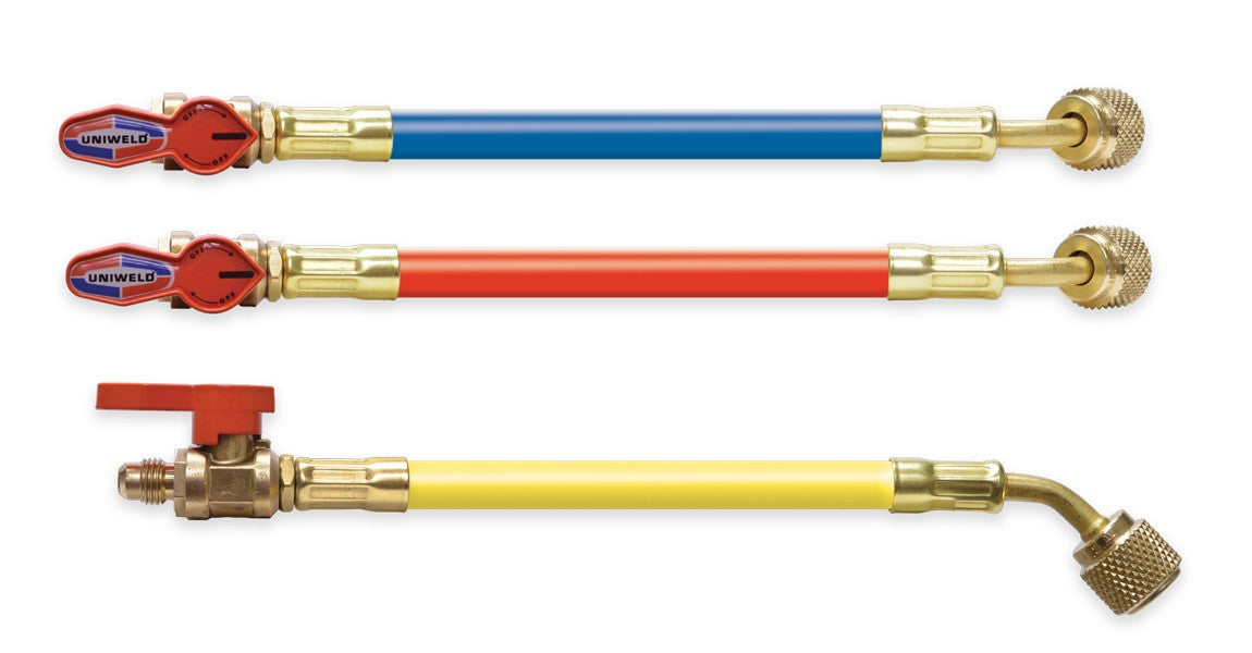 Uniweld UBV146S 6" Hose Set, 1/4" Ball Valves