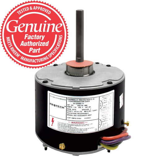 Condenser Motor 1/3 HP 1075 RPM 1 SPD 460/1/60