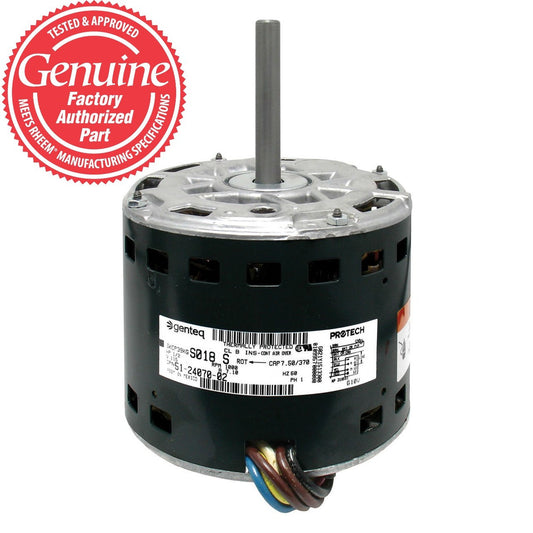 Rheem Protech 51-24070-02 Blower Motor 1/2 HP 1075 RPM 4 SPD