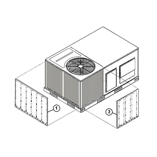 Only parts labeled 1 and 2 are included. Unit is not included.