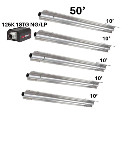 Heatstar ERXL 50' 125,000 BTU Radiant Tube Heater NG or LP