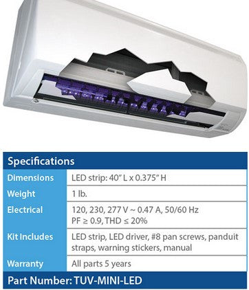 Fresh-Aire UV TUV-MINI-LED UV LED System for Mini-Splits